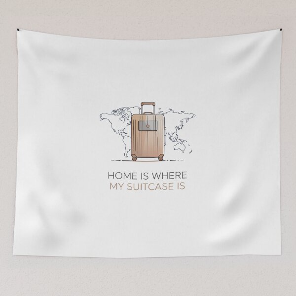 Item preview, Home Is Where My Suitcase Is – Digital Nomad Travel Minimalist Design designed and sold by ArcticFoxStudio.