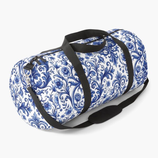 Item preview, Blue Baroque Ornamental Floral Pattern designed and sold by SplashTastic.