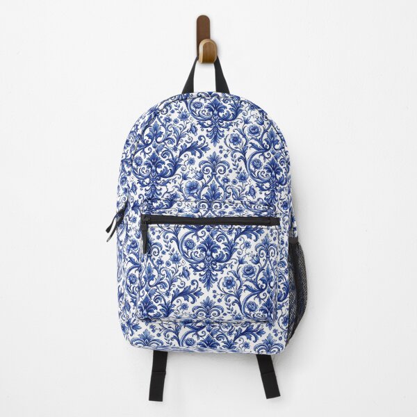 Item preview, Blue Baroque Ornamental Floral Pattern designed and sold by SplashTastic.