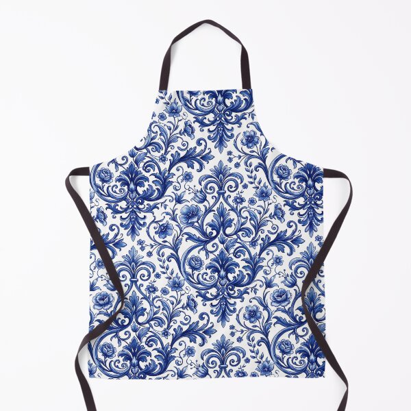 Item preview, Blue Baroque Ornamental Floral Pattern designed and sold by SplashTastic.