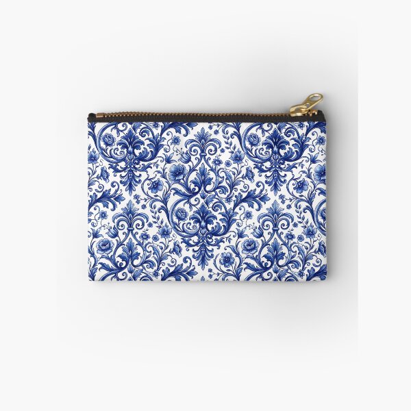 Item preview, Blue Baroque Ornamental Floral Pattern designed and sold by SplashTastic.