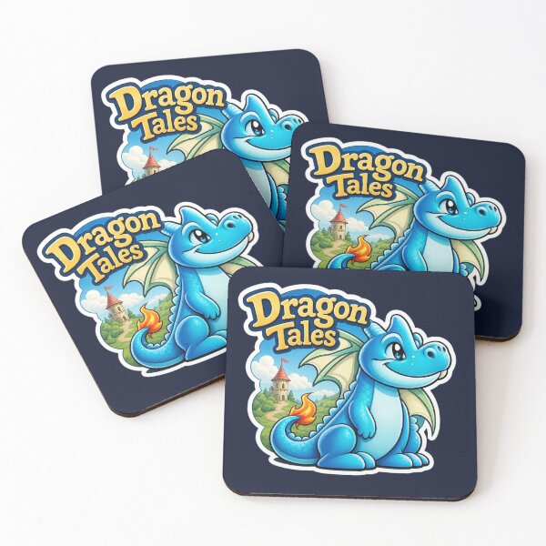 Item preview, Cute Blue Dragon Sticker: Whimsical Castle Path Adventure & Cartoon Fantasy Mascot Art designed and sold by Yasmine Mohammed.