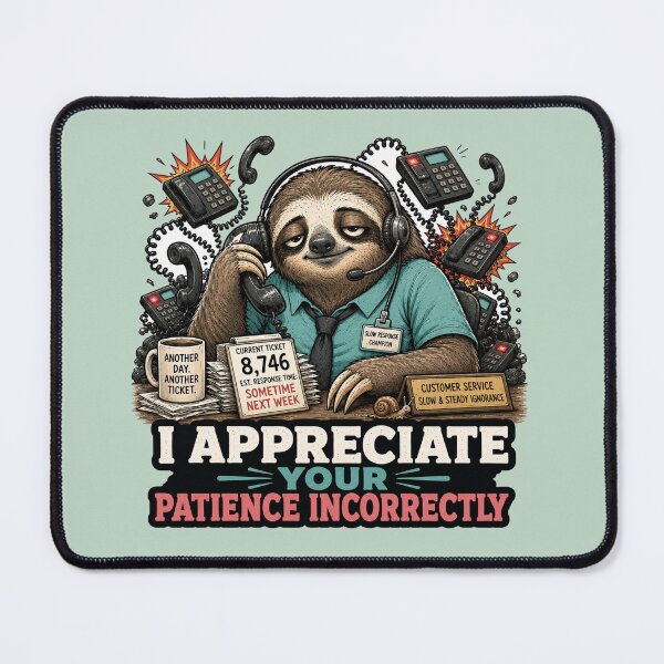 Item preview, Customer Service Sloth Funny Coworker Call Center Gift designed and sold by Gentlestate.