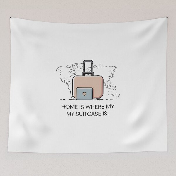 Item preview, Home Is Where My Suitcase Is – Digital Nomad Travel Minimalist Design designed and sold by ArcticFoxStudio.