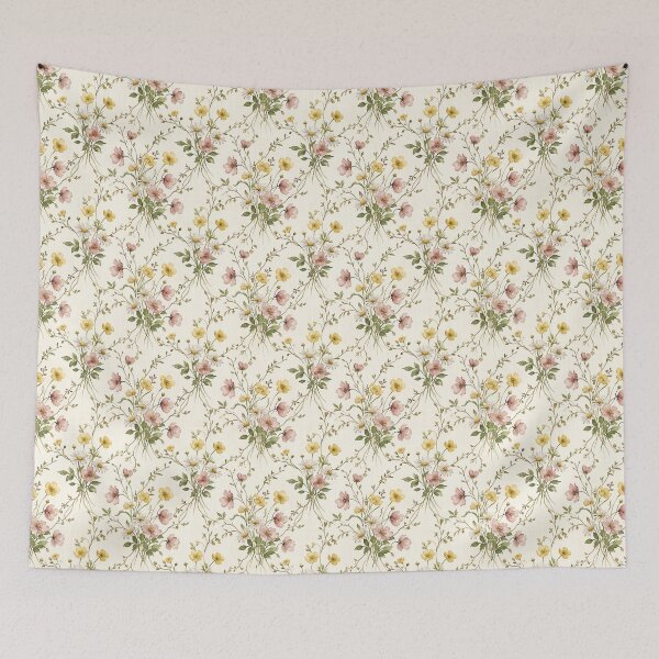 Item preview, Romantic Wildflower Watercolor Seamless Pattern designed and sold by SplashTastic.