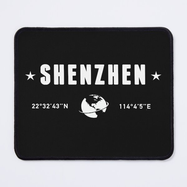 Item preview, Shenzhen China Coordinates Globe Typography White designed and sold by capricedefille.