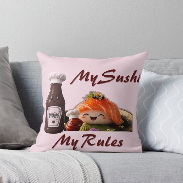Item preview, My Sushi My Rules Funny Ketchup Lover Design designed and sold by فيلورا95.