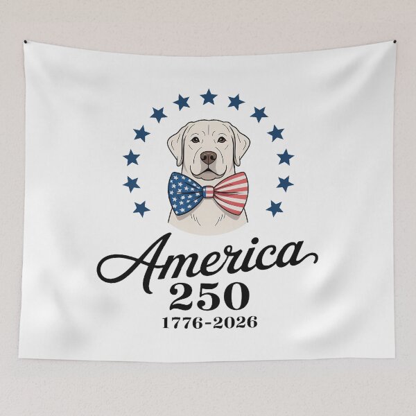 Item preview, Patriotic Labrador America 250th Anniversary USA designed and sold by TyraYoung.
