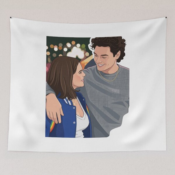 Item preview, Garrett Graham & Hannah Wells Romantic Sticker | Off Campus Inspired Fan Art designed and sold by Fandom Universe.