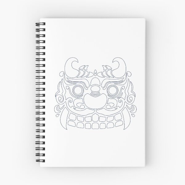 Item preview, Korean Guardian Lion Sticker | Navy Line Haetae on White designed and sold by DaHaeStudio.