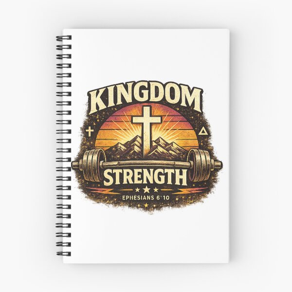 Item preview, Kingdom Strength – Christian Gym Faith Fitness Design | Ephesians 6:10 Cross Workout Shirt designed and sold by Ashes to Artistry.