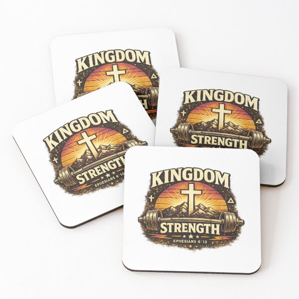 Item preview, Kingdom Strength – Christian Gym Faith Fitness Design | Ephesians 6:10 Cross Workout Shirt designed and sold by Ashes to Artistry.