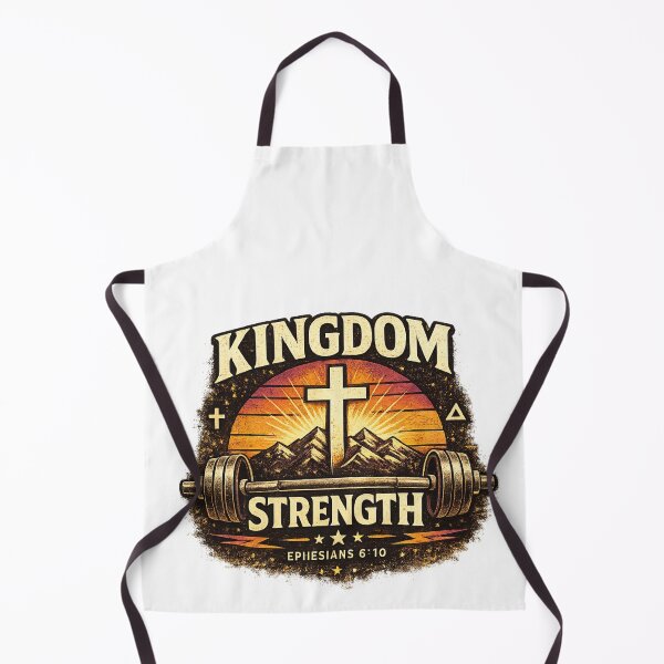 Item preview, Kingdom Strength – Christian Gym Faith Fitness Design | Ephesians 6:10 Cross Workout Shirt designed and sold by Ashes to Artistry.