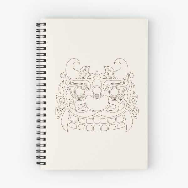 Item preview, Korean Guardian Lion Sticker | Minimal Line Haetae on Ivory designed and sold by DaHaeStudio.