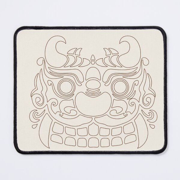 Item preview, Korean Guardian Lion Sticker | Minimal Line Haetae on Ivory designed and sold by DaHaeStudio.