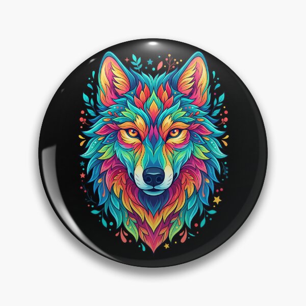 Item preview, Electric Neon Wolf Head Spirit Animal Design designed and sold by LuisWorks.