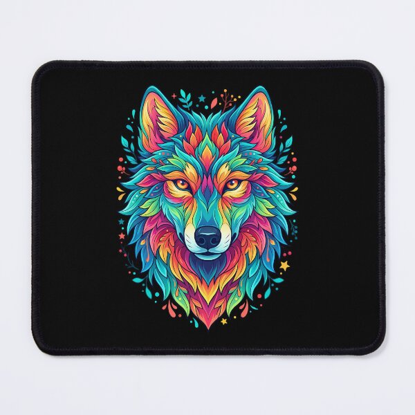 Item preview, Electric Neon Wolf Head Spirit Animal Design designed and sold by LuisWorks.