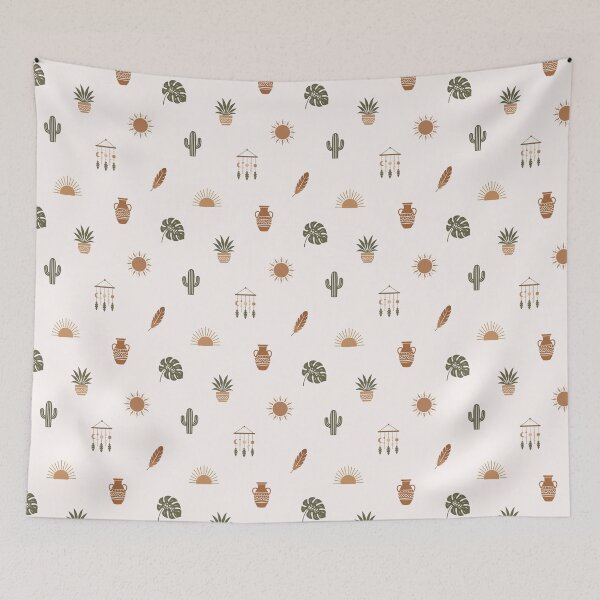 Item preview, Boho Desert Icons Seamless Pattern designed and sold by CosmoPixelArts.