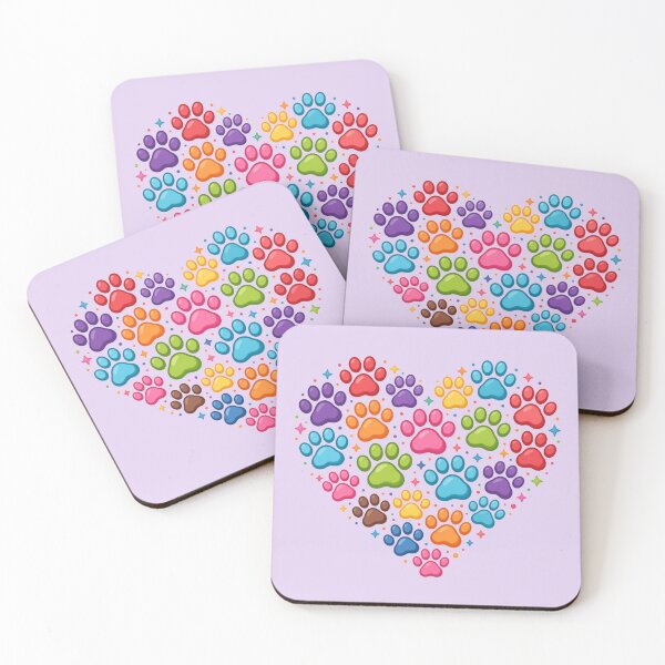 Item preview, Heart Made of Dog Paw Prints designed and sold by Sn1ver.