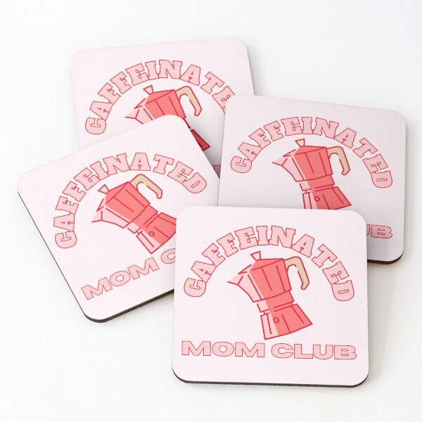 Item preview, Caffeinated Mom Club Retro Moka Pot Coffee Design designed and sold by SilverSeaBKK.