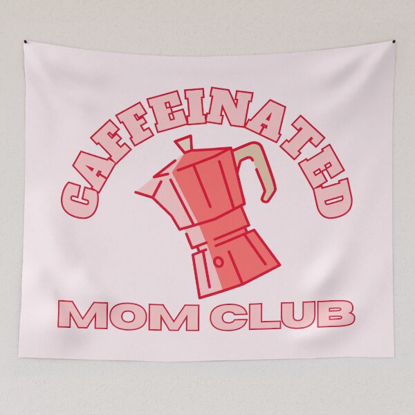Item preview, Caffeinated Mom Club Retro Moka Pot Coffee Design designed and sold by SilverSeaBKK.