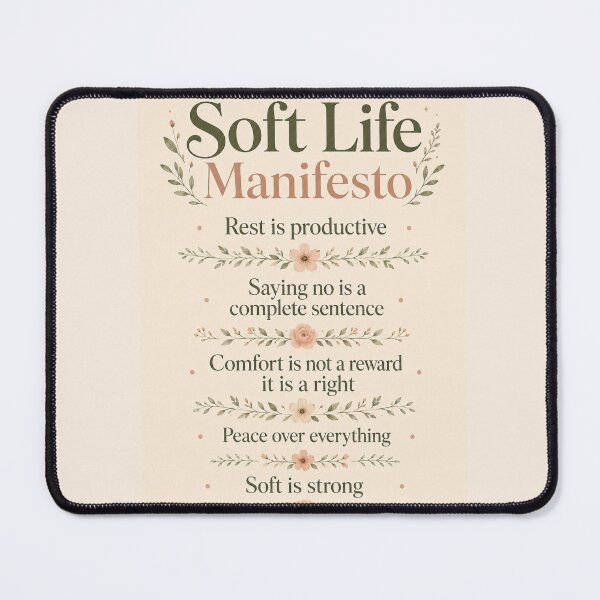 Item preview, Soft Life Manifesto Rest Is Productive Peace Over Everything – Elegant Typography Art | Soft Life Gift designed and sold by irfanshikh.