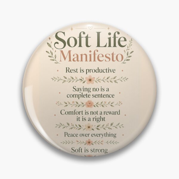 Item preview, Soft Life Manifesto Rest Is Productive Peace Over Everything – Elegant Typography Art | Soft Life Gift designed and sold by irfanshikh.