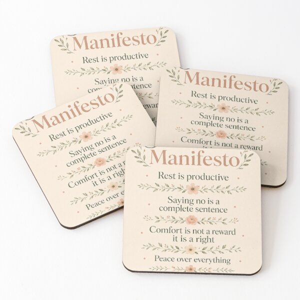 Item preview, Soft Life Manifesto Rest Is Productive Peace Over Everything – Elegant Typography Art | Soft Life Gift designed and sold by irfanshikh.