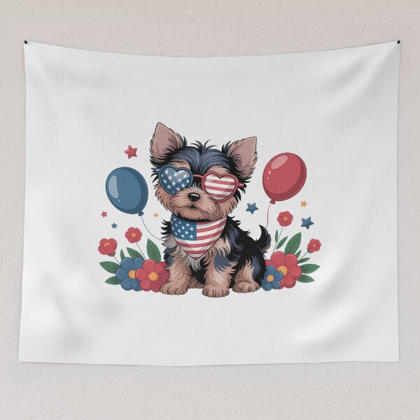 Item preview, Patriotic Miniature Schnauzer American Flag 4th of July USA designed and sold by TyraYoung.