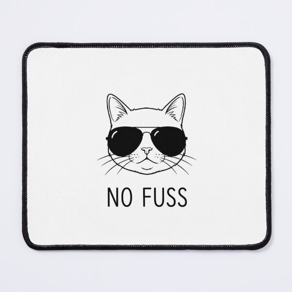 Item preview, No Fuss Cool Cat wearing Aviator Sunglasses designed and sold by GiggleInkTees.
