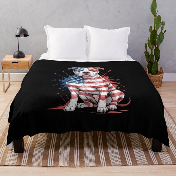Item preview, Patriotic Pitbull American Flag 4th of July Dog Pitbull Dad designed and sold by TyraYoung.
