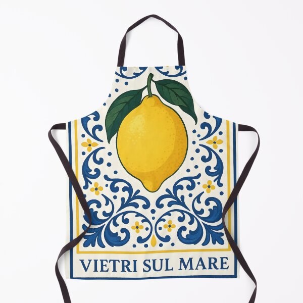 Item preview, Vietri Sul Mare Lemon Tiles – Mediterranean Blue and Yellow designed and sold by EmeraldeaArt.