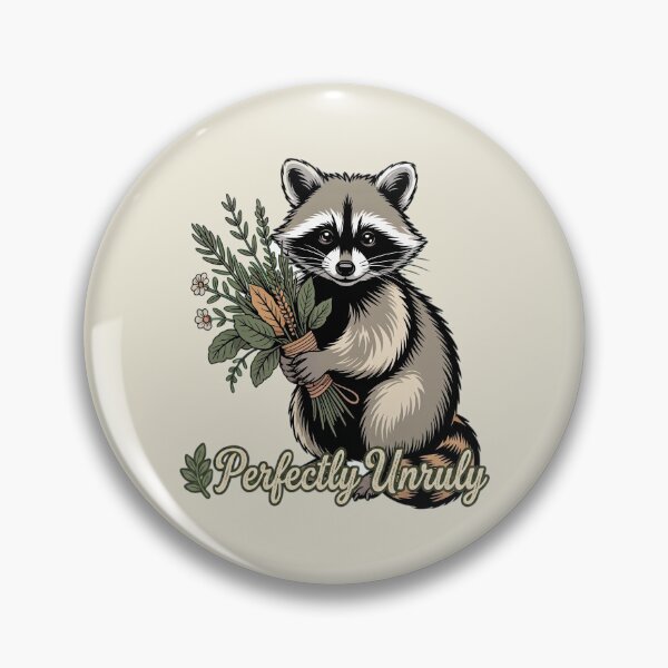 Item preview, Perfectly Unruly Vintage Raccoon Botanical Art designed and sold by AlexandraSand.