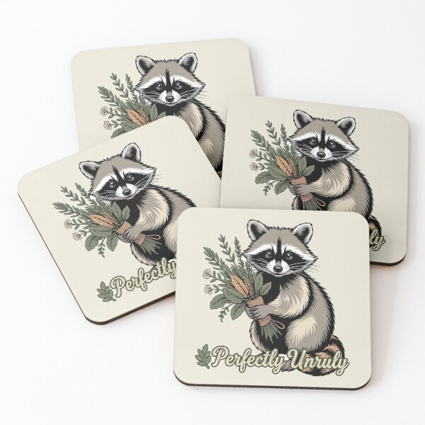 Item preview, Perfectly Unruly Vintage Raccoon Botanical Art designed and sold by AlexandraSand.