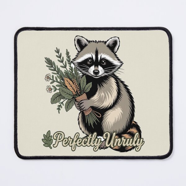 Item preview, Perfectly Unruly Vintage Raccoon Botanical Art designed and sold by AlexandraSand.