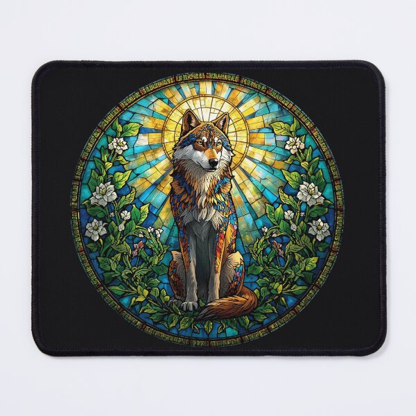 Item preview, Stained Glass Wolf Spirit designed and sold by KiraChie.