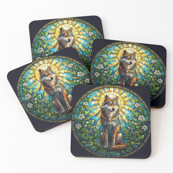 Item preview, Stained Glass Wolf Spirit designed and sold by KiraChie.
