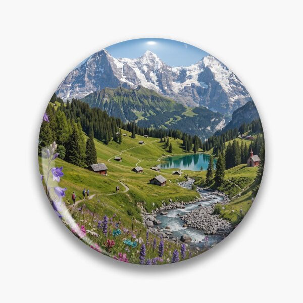 Item preview, Beautiful  Swiss Mountain View designed and sold by CozyQuotePrints.