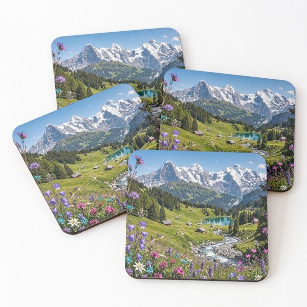 Item preview, Beautiful  Swiss Mountain View designed and sold by CozyQuotePrints.
