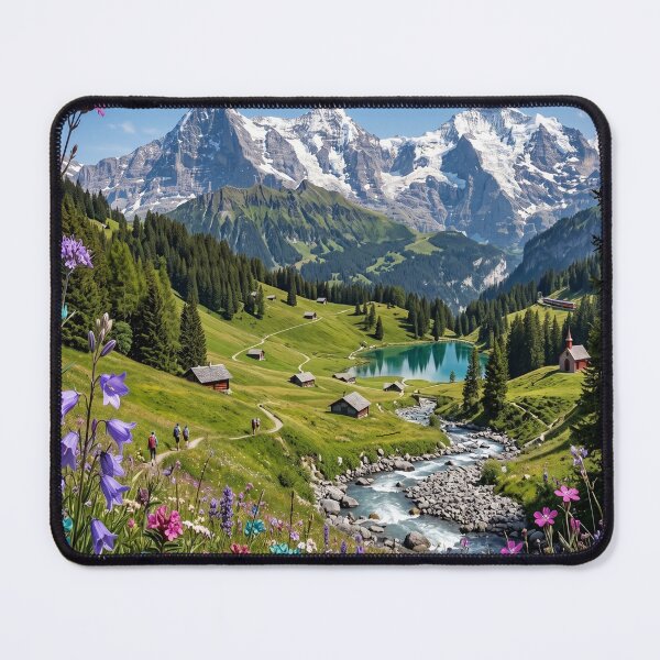 Item preview, Beautiful Swiss Mountain View designed and sold by CozyQuotePrints.