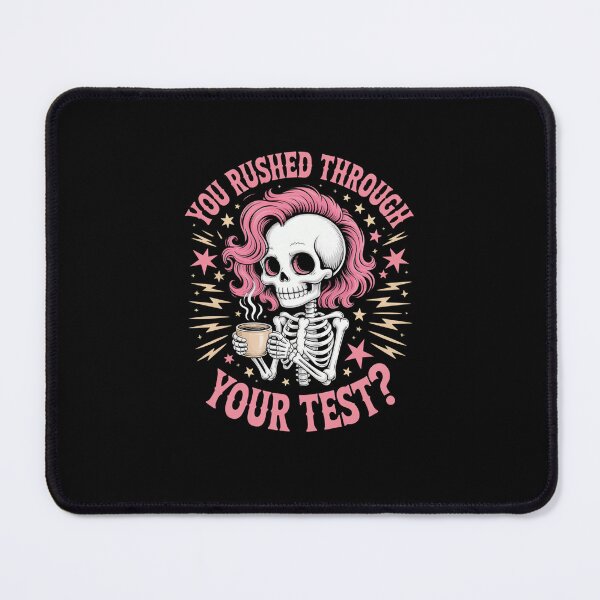Item preview, Rushed Test Skeleton Coffee Student Exam Humor designed and sold by SuperAndSocial.