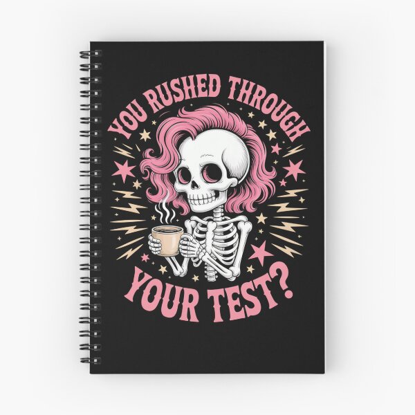 Item preview, Rushed Test Skeleton Coffee Student Exam Humor designed and sold by SuperAndSocial.
