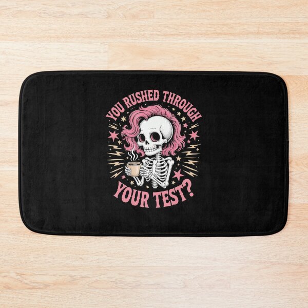 Item preview, Rushed Test Skeleton Coffee Student Exam Humor designed and sold by SuperAndSocial.