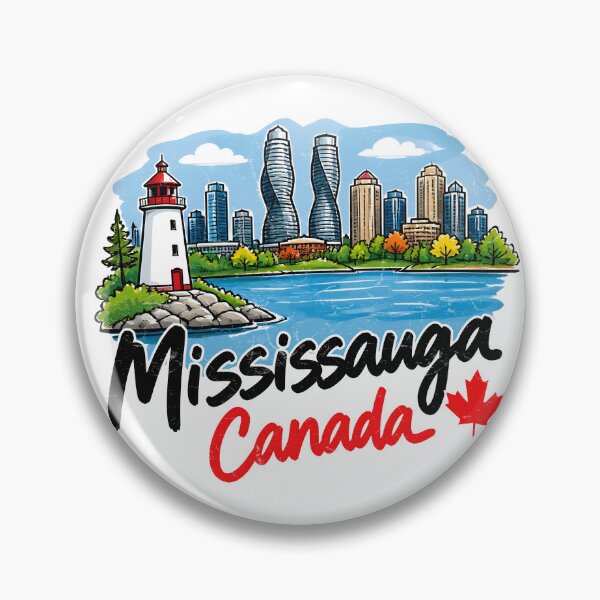 Item preview, Mississauga Ontario Canada Cute Watercolor Lakeshore  designed and sold by HowToCanadian.