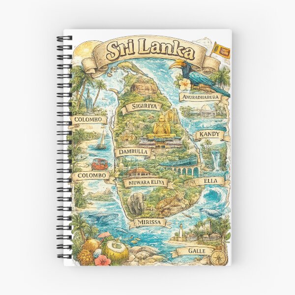 Item preview, Sri Lanka RETRO MAP designed and sold by Looplk.