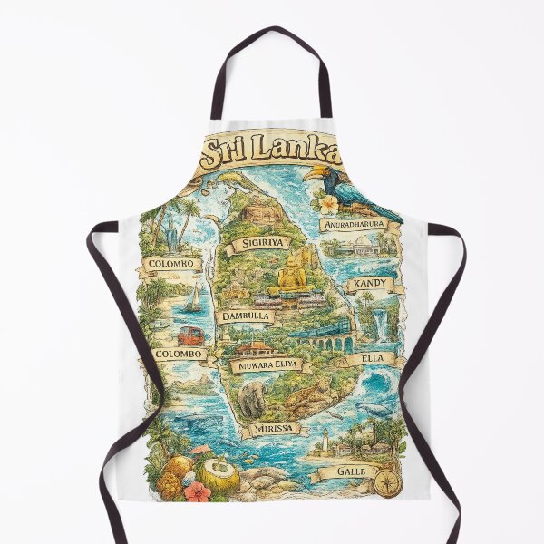 Item preview, Sri Lanka RETRO MAP designed and sold by Looplk.
