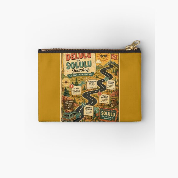 Item preview, Delulu to Solulu Journey Road Map – Funny Retro Infographic Art | Delulu Humor Gift designed and sold by irfanshikh.