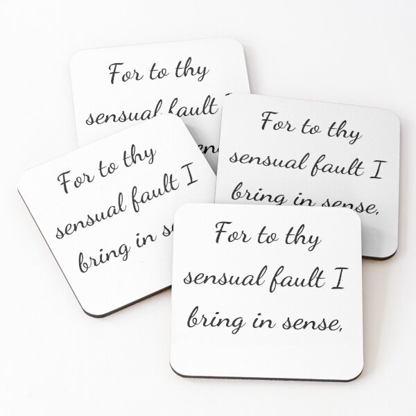 Item preview, "For to thy sensual fault I bring in sense," - handwriting black designed and sold by ariksworld.