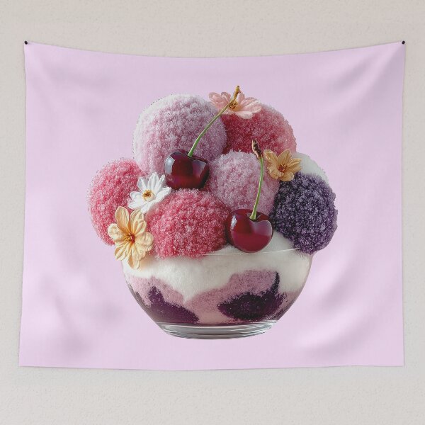Item preview, Surreal Pastel Plush Floral Ice Cream Dessert designed and sold by colorful-white.