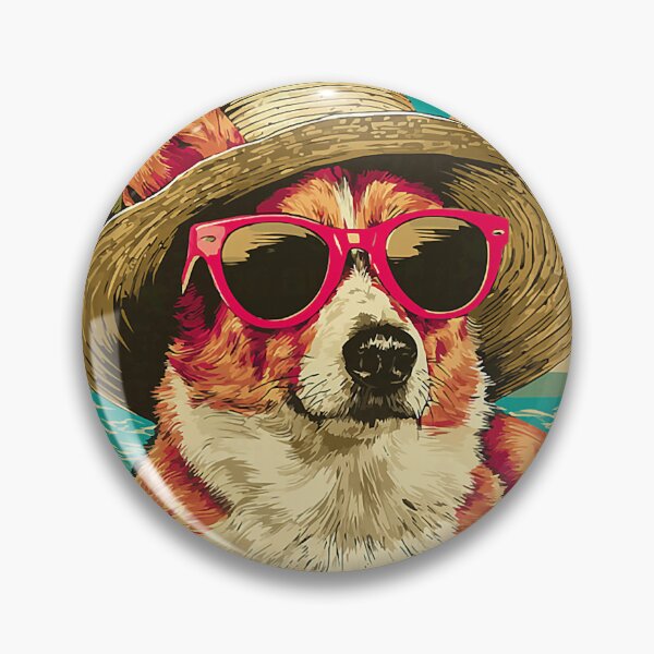 Item preview, Summer Corgi with Sunglasses Cute Dog Tropical Pool Party designed and sold by Littermin.